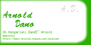 arnold dano business card